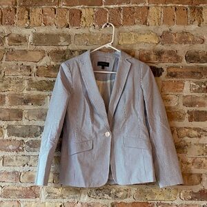 Talbots Blue and White Striped Blazer